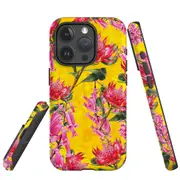 For iPhone 15 Pro Max Case, Shielding Cover, Flower Pattern