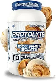 VMI Sports ProtoLyte 100% Protein Powder, Vanilla Peanut Butter, 1.6 lb, Pure Whey Isolate Protein Shake Powder, with Amino Acids, Electrolytes, Enzymes, High Protein to Calorie Ratio, Sugar Free