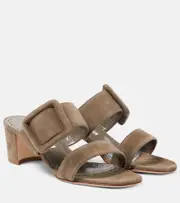 [Manolo Blahnik] Manolo Blahnik Newton 50 suede mules AU 9 brown