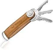 [WALKINGLINE] Walking Line® Premium Key Organiser Made of Genuine Leather - Key Ring as a Key Ring in Three Key Organiser is Suitable for up to 9 Keys.