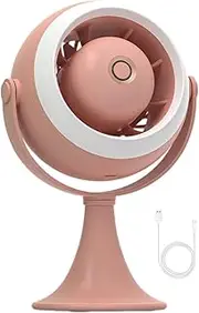 LED Light Desktop Fan - USB Rechargeable, Wall Mounted, Dimming Table Lamp - Mini Electric Fan for Versatile Home, School, Travel, Work Area, Car Use