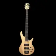 Haze 5String B337N Active Humbucker Solid Walnut WR Natural Electric Bass Guitar