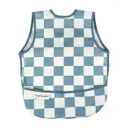 Tiny Twinkle - Mess-Proof Apron Bib - Blue Checker