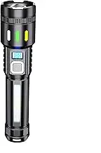 Rechargeable flashlights 10000 lumens, Handheld Tactical Torch, Led Flashlight for Home, Tactical Flashlight for Emergencies,4 Modes, IPX5 Waterproof, Super Bright Torch for Camping,Outdoor