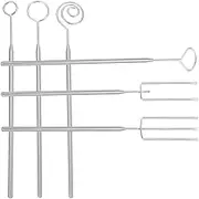 CONGARTENO 1 Set Stainless Steel Chocolate Forks Multi Function Swirl Dippers for Fondue Cake Decoration Culinary Tool Set for Dipping Fruits Nuts and Candies