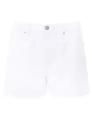 Frame Denim | Le Simone Short Raw After in White | The UNDONE