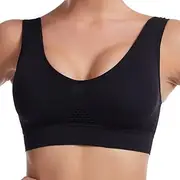 [SPEVERT] Sports Bra for Women,Hollow Mesh Breathable Underwear Medium Support Workout Yoga Pilates Bra with Removable Cups
