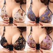 Women Push Up Bra Front Closure Wireless Lingerie Bras Vest Bralette Underwear