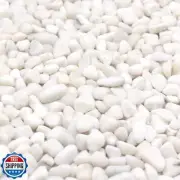 Premium Pebbles White Rocks - 3/8 Inch. Decorative Polished Pebbles for Garde