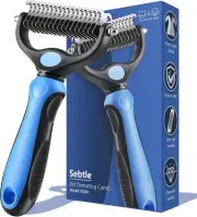 Dog Shedding Brush – Double-Sided Undercoat Rake & Grooming Comb for Dogs