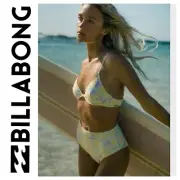 BNWT BILLABONG TEMPEST D/DD REECE BRA & RETRO HI BOTTOMS (LARGE/12) RRP $119