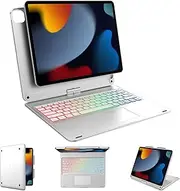 iPad 12.9 Pro Case with Keyboard, Keyboard for inch 6th, 5th, 4th, 3rd generation(2022~2018), Trackpad, Backlit, Pencil Holder, Silver