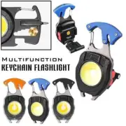 Multi-Function Mini Keychain Flashlight LED Torch Work Lamp Cigarette Lighter AU