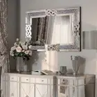 Classical Luxury Decorative Wall Mirror Multi-style Crystal Accent Large Mirror