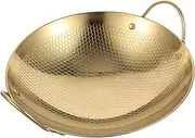 JECOMPRIS Double Handle Wok Stainless Steel Pot Metal Cooking Pot Outdoor Cookware Shabu