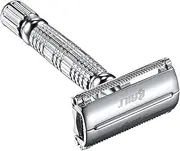 Generic Manual Shaver Mens Shaver Double-edged Beard Razor Handle Safety Razor Vintage Safety Razors Fingertip Laceration Body Shaver Chrome-plated Double-sided Alloy Knife Holder Silver