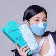 V Caresee Rock & Roll KF94 3D Medical Face Mask for Adults Cu2 Sky Blue Individual package (10pcs) Fixed Size