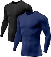 [ATHLIO] Men's Long Sleeve Compression Shirts, Active Sports Base Layer T-Shirt, Athletic Workout Shirt