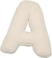 Letter Plush Pillow Decorative Throw Pillow Letter Hugging Throw Pillow Throw Cushion for Car Decoration Home Office Bed Sofa, A