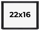 22x16 Shadow Box Frame Black | 1 Inches Deep Real Wood Farmhouse Shadowbox Displ