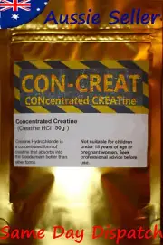 CONcentrated CREATine HCL 50 grams - 100% Pure Powder - CONCRET hydrochloride