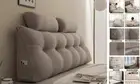 Twin Size Headboard Pillow,Dorm Headboard Pillow Twin,with Neck Roll