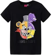 [HERSE] Kids Boys/Girls T-Shirt Five Nights at Freddy's (6, Black)