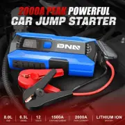 2000 Peak AMP Portable Car Jump Starter Booster Power Bank Battery Charger Blue