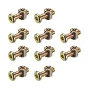 M6 x 15mm Furniture Bolts Nut Set Hex Socket Screw with Barrel Nuts 10 Sets
