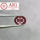 Natural Padparadscha sapphire 1.52 cts, oval faceted cut, AIG certificate