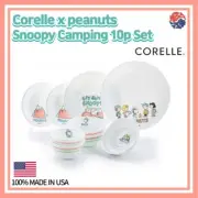 Corelle x Peanuts Snoopy Camping 10p Dinnerware Set/USA,Charlie,Snoopy kitchen