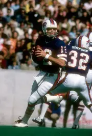 Joe Ferguson Buffalo Bills drops back to pass at an NFL football - 1974 Photo