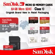 SanDisk Micro SD Card 64GB Memory Ultra, Extreme Pro Class 10 Camera Video Phone
