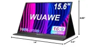 WUAWE 15.6” Portable Monitor 1080P USB-C HDMI HDR IPS for Laptop Phone PS5