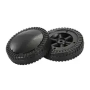 2 Pack BBQ Grill Wheels Smooth Rolling Black 6 inch Tires for BBQ Grills