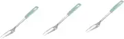 Alipis 3pcs Heat Resistant Carving Forks Set Dinner Forks Skewers Stainless Steel Kitchen Utensils Random Color