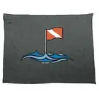Ow Diving Flag Waves - Novelty Tea Towel cleaning cloth Dish Kitchen Scuba Gift