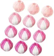 Blulu 12 Pieces Pet Hair Remover for Laundry Dryer Balls Reusable Washing Machine Hair Catcher Pet Dog Cat Catcher Lint Remover (Pink Set)