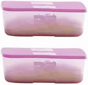 Tupperware Freezermate - 1.5 L Plastic Fridge Container (Pack of 2, Pink)