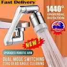 Faucet Aerator 1440° Rotating Faucet Extender Aerator Swivel Sprayer 1/2 Modes