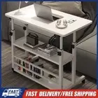 Height Adjustable Computer Desk with Rolling Wheels Mobile Laptop Standing Desk