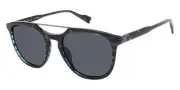 Ben Sherman QUEENSWAY Sunglasses Men Blue Stripe Oval 53mm New 100% Authentic
