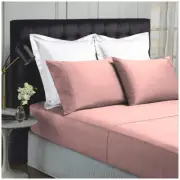 Royal Comfort 1200 Thread Count Balmain Bamboo Queen Sheet Set Blush