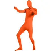 Adults Well-fit Unitard Spandex One Piece Full Body Zentai Costume Bodysuit for Men and Women Orange L