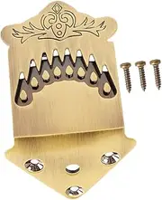 Mandolin Tailpiece Bronze Color Feather Pattern Metal with Excellent Sound for 8 String Mandolin Players
