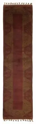 Vintage Hand-knotted Runner Rug 2'6" x 9'0" Traditional Wool Carpet