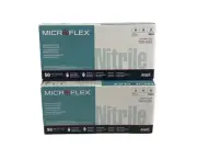 (100) ANSELL Microflex N89 Nitrile Exam Gloves Ext Cuff - Medium Green N892