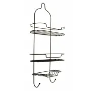 1 Pcs 3 Tier Home Master® Shower Caddy 1PC Deluxe Black Rust Proof 28 x 58cm