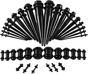 [RUBOBUC] 36Pcs Taper Kit with Plugs Taper Stretching Kit 14G-0G with Acrylic Plug Kit