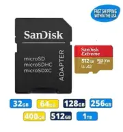 Sandisk Extreme Micro SD Card w/ Adapter 32GB 64GB 128GB 256GB 512GB Nikon GoPro